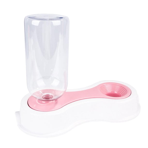Dispensador de Comida Portátil para Mascotas - Tamaño Compacto Rosado