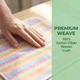 thumbnail image 3 of Unique Bargains 100% Cotton Striped Cleaning Cloths Red Blue Yellow 14" x 14", 3 of 7