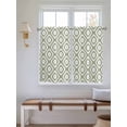 thumbnail image 2 of Sage Green White Geometric 2 Panel Kitchen Curtains for Windows, Modern Abstract Art Bathroom Privacy Curtain, Home Décor Window Treatment for Bedroom/Living Room 55"x45", 2 of 6
