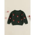 thumbnail image 2 of FEORJGP Little Girl Boy Thick Cozy Sweaters 0-3T Toddler Baby Long Sleeves Knitted Pullovers Casual Mushroom Embroidery Jumpers Infant Newborn Chunky  Warm Tops Daily Clothes for Fall Winter, 2 of 7