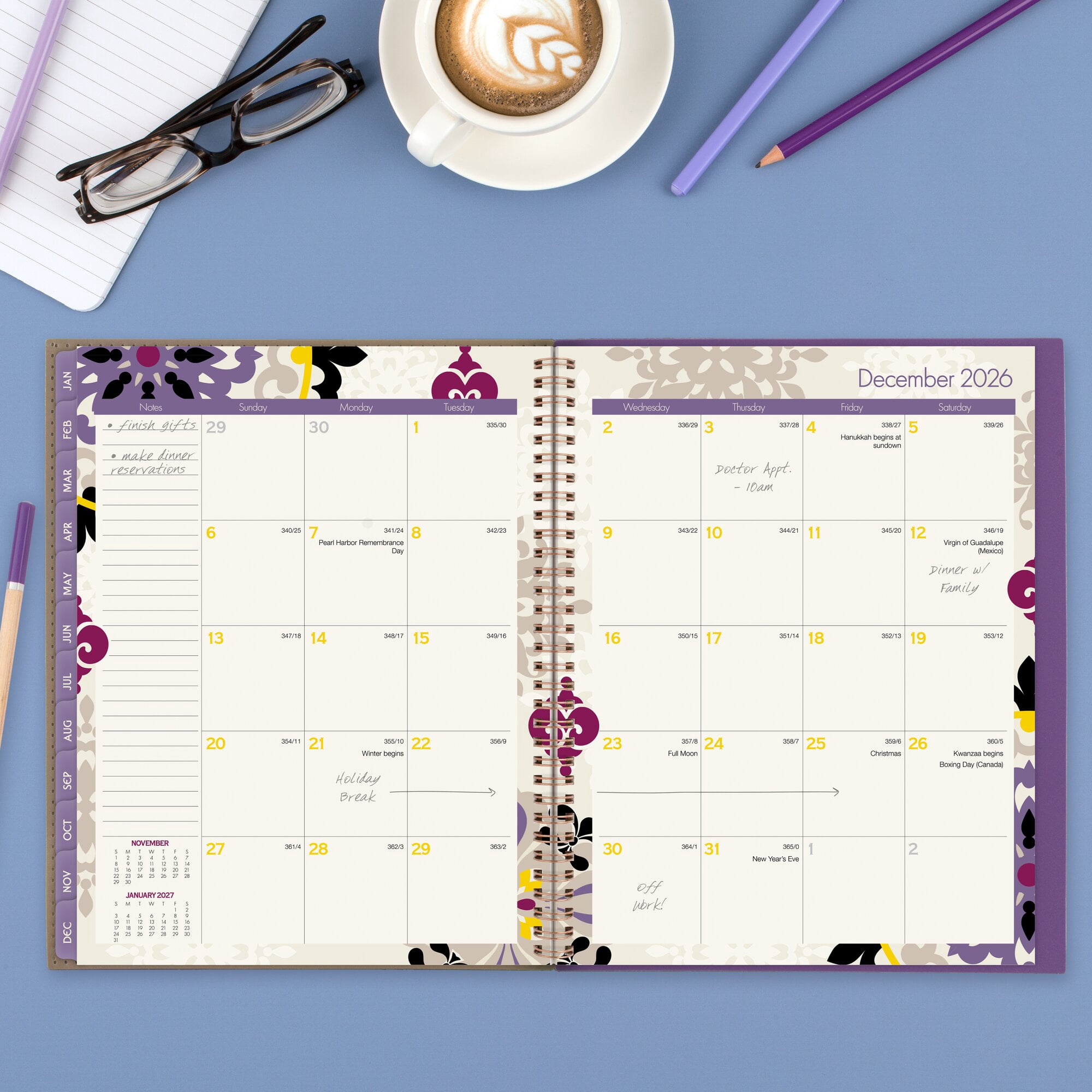 Cambridge Vienna 2026 Weekly Monthly Planner Large 8 12 x 11 - Planners