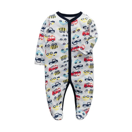 

Boys Bodysuits Baby Girls Cute Soft Cartoon Footies Romper Jumpsuit Outfits