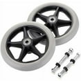 thumbnail image 1 of Front Wheel Replacement Casters, Ideal for Walker Accessibility Upgrade Non-Slip 6 Inch Rubber Wheel Set for Wheelchair & Rollator, 1 of 5