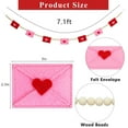 thumbnail image 3 of Décorations Rétro de la Saint-Valentin Enveloppes avec Perles en Bois Couronnes Florales Rouges et pour la Saint-Valentin à la Ferme Adaptées pour Décorations de Mariage et d'Anniversaire, 3 of 8