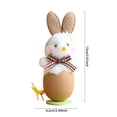 thumbnail image 4 of Easter Plush Chicks Figurines, 2pcs 6inch Bunny Ear Eggshell Easter Chick Decorations Tiered Tray Party Decor for Tabletop Ornaments Home Holiday Decor Farmhouse Party Baby Shower Supplies, 4 of 9