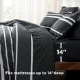 thumbnail image 4 of Juego de Edredón Bedsure California King 7 Piezas Negro a Rayas, 4 of 7