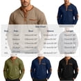 thumbnail image 3 of Mens Shirts, Long Sleeve Henley Shirts for Men Waffle Knit 3-Button Color Block Tees Lightweight Elbow Patches Fall Tops with Pocket, 3 of 6