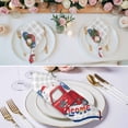 thumbnail image 3 of 4th of July Cloth Napkins, Red Truck Balloon Floral Cherry Grey Plaid Washable and Reusable Dinner Napkins Set of 2, Table Napkin for Kitchen Party Birthday Wedding Hotel Housewarming 20"x20", 3 of 9