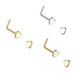 thumbnail image 3 of 6-Piece Nose Piercing Package, 3 nose rings and 3 Heart Design nose Stud, 3 of 6