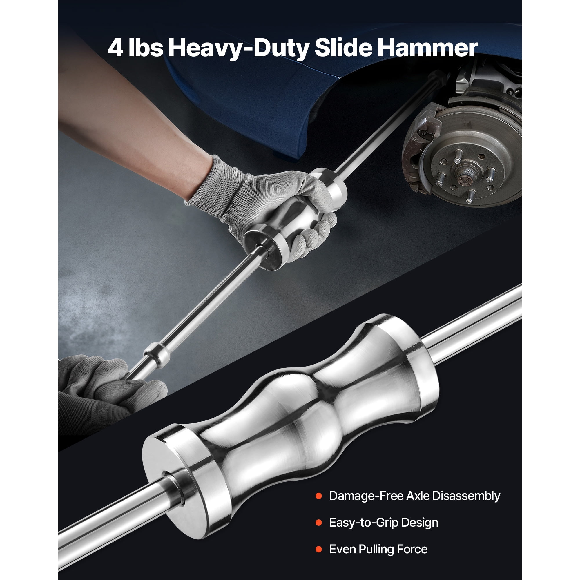 KFFKFF Inner CV Axle Puller Tool Set with 5/8 in-18 Slide Hammer