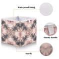 thumbnail image 3 of Foldable Fabric Storage Bin Home Cubes Clothing Organizer Bins Large Collapsible Box Basket for Home Organizer Soft Pink Tie-dye Pattern, 3 of 7
