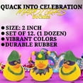 thumbnail image 4 of Fun Express Mardi Gras Duckies, Bulk Set of 12 Rubber Ducks, Parade and Party Favor Supplies and Handout Toys, 4 of 8