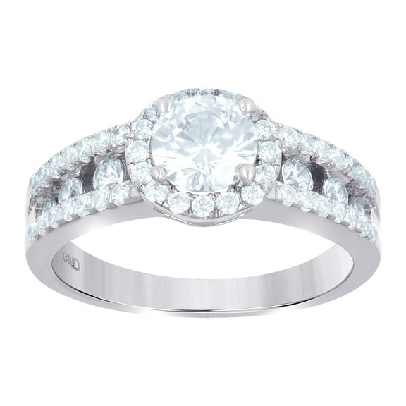 925 Sterling Silver Womens Cubic Zirconia Engagement Ring Size 8 Engagement Ring for Women