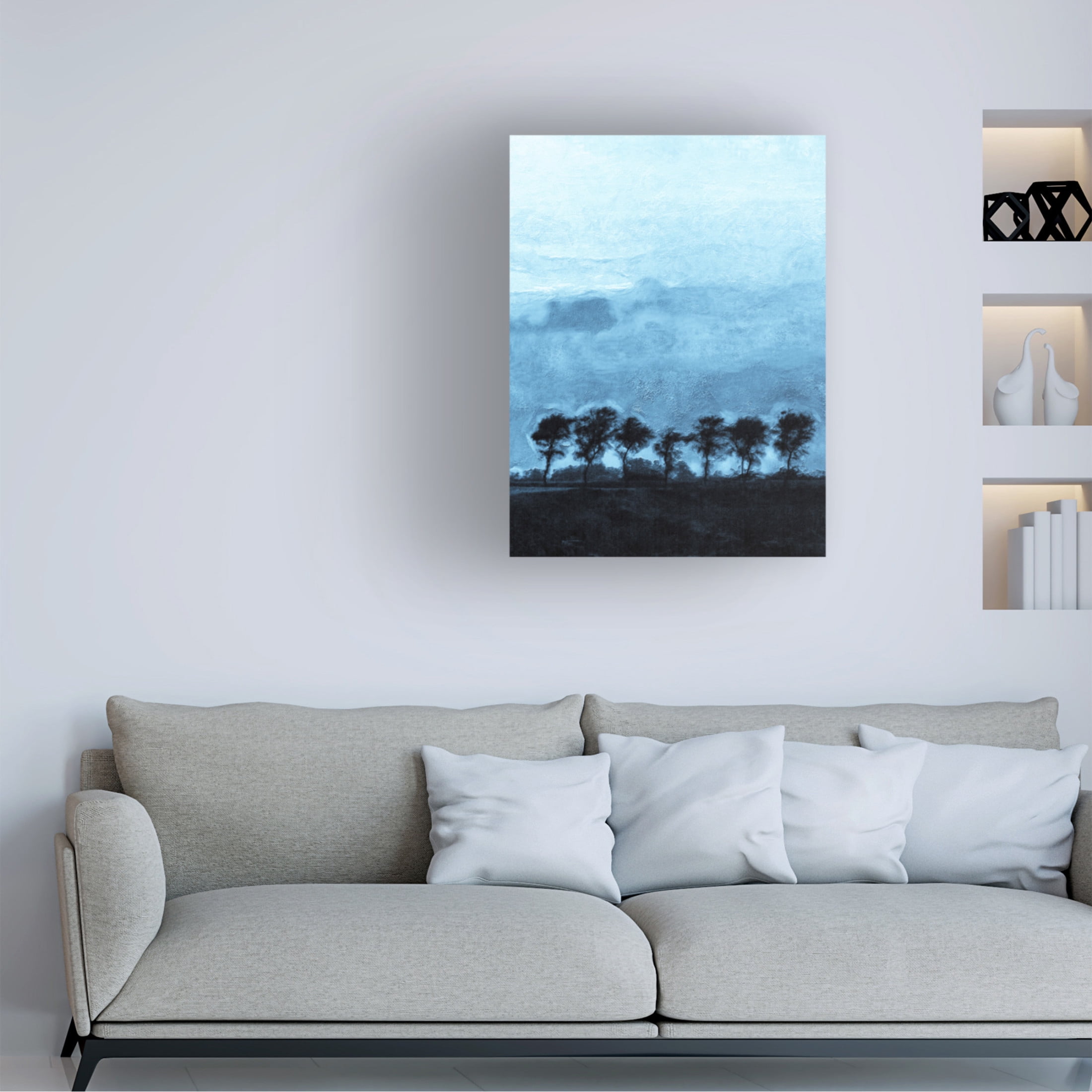 Trademark Fine Art Alonzo Saunders  Blue Dawn Horizon I Canvas Wall Art