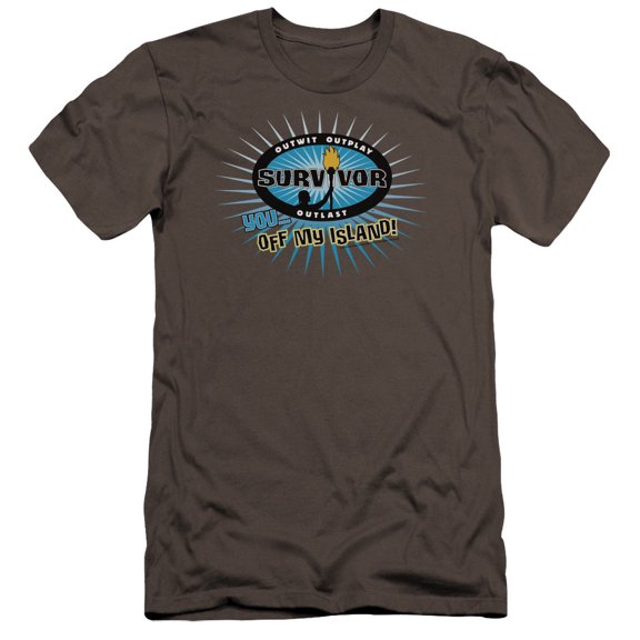 Survivor Off My Island Premium Canvas Adult Slim Fit 30/1 T-Shirt Charcoal