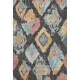 thumbnail image 2 of Addison Rugs Mayfield Premium Machine Washable Transitional Diamonds Charcoal Rectangle Rug, 8' X 10' Machine Washable Transitional Diamonds Charcoal Oversized Sherpa Throw Blanket, 2 of 7
