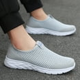 thumbnail image 6 of Mens Breathable Sneakers Lightweight Comfortable Casual Fitness Shoes Non-slip Flat Outdoor Walking Shoes Gray 11.5 US, 6 of 7
