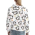 thumbnail image 7 of Lsque Colorful Hearts Penguin Pattern Casual Women's Hoodie,Hooded Sweatshirt with Kangaroo Pocket,Pullover Hoodie with Eye-catching Drawstrings-XX-Large, 7 of 7