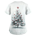 thumbnail image 3 of BDPORKAS Christmas Scrub Tops for Women with Pockets Cute Santa Snowman Print V-Neck Scrubs Soft Comfortable Nursing Uniform Workwear, 3 of 3