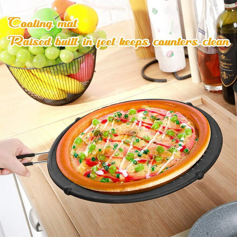 13 Silicone Splatter Screen for Frying Pan,Casewin Multi-Use Universal Pan  Cover, Non-Stick Oil Splash Guard, Cooling Mat, Drain Board, Strainer