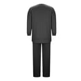 thumbnail image 5 of LEKWK Lounge Sets for Women Crewneck 3/4 Sleeve Top and Elastic Waist Pants Casual Sleepwear Pajamas Fall Winter 2 Piece Loungewear, 5 of 8