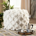 thumbnail image 4 of Baxton Studio Asuka Ivory Handwoven Cotton Fringe Pouf Ottoman, 4 of 6