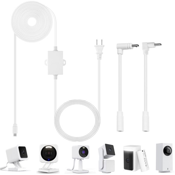 Adaptador de corriente exterior con cable Uogw para Wyze Cam v4/v3