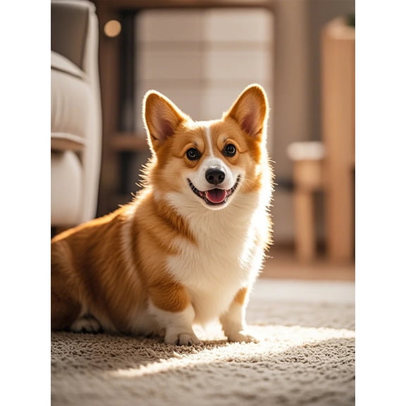 Corgi Diamond Dots Painting DIY Kits 5D Diamond Art Full Round Drill Rhinestones by Number Embroidery Arts and Crafts for Living Room Home Wall Decor 12x16 inch / 30x40cm