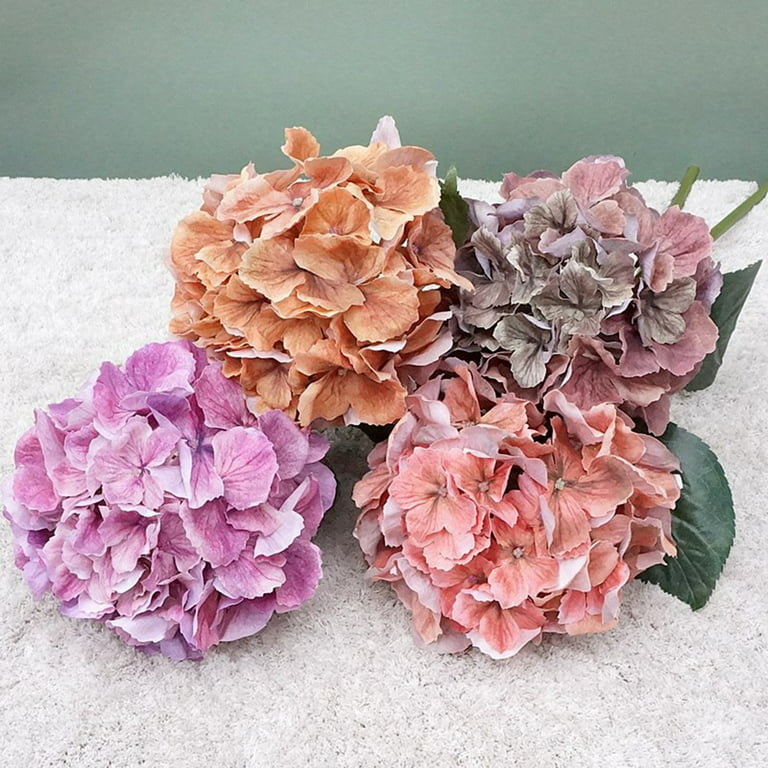 Winter Fake Flowers For Decoration Artificial Hydrangea Flowers Bul