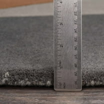 Hauteloom Bracknell Wool Living Room, Bedroom Area Rug - Modern - Gray, Red - 5' x 8'