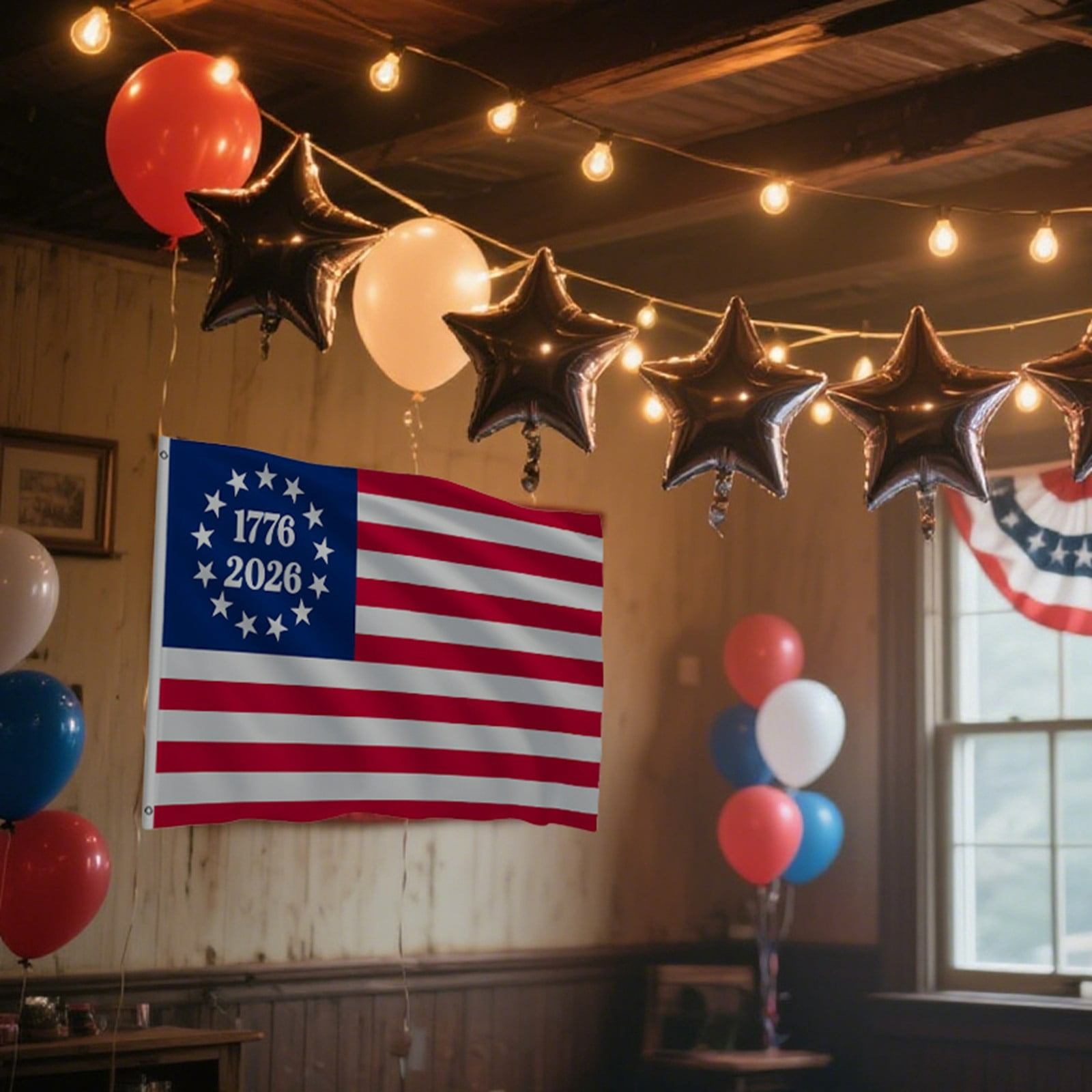 Win s Way USA 250th Anniversary Flag 1776-2026 American Independence Celebration Banner