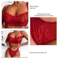 thumbnail image 1 of Conjunto De Lencería De Encaje, Conjunto De Bragas De Sujetador Elegante De Poliéster De Moda De Malla Suave Amigable Con La Piel Para La Noche De Bodas Para Mujeres ANGGREK  Otros, 1 of 6