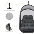 thumbnail image 4 of Greemotion Breeze Outdoor Foldable Mesh Fabric Egg Swing in Dark Gray, 4 of 5