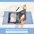 thumbnail image 5 of Lighthouse on Sea 2 Pack Pencil Pouch for 3 Ring Binder Smooth Zipper Folders with Pockets Clear Window Pencil Case, 5 of 6
