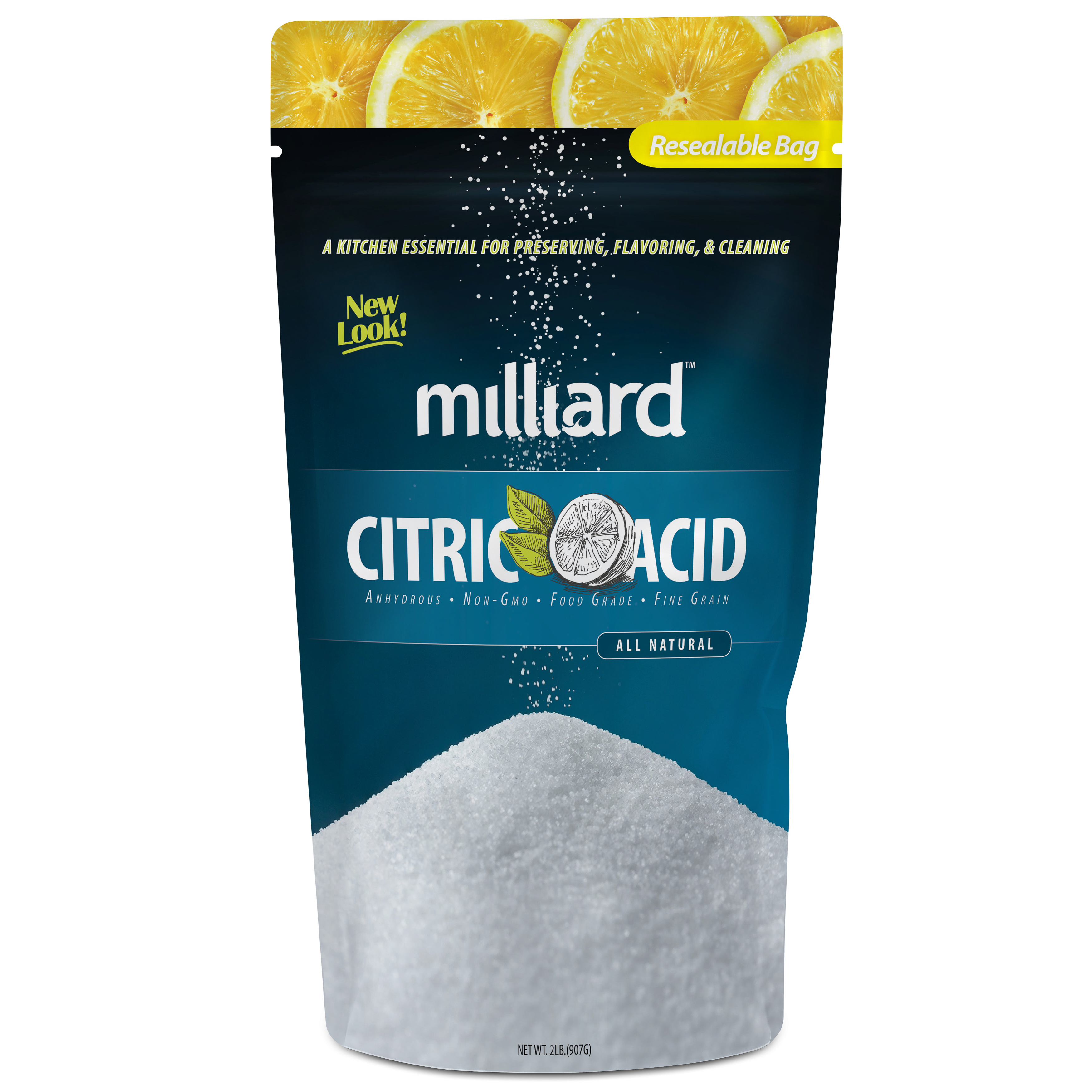 Milliard 100 Pure Food Grade Citric Acid NonGMO 2lb.