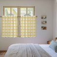 thumbnail image 4 of Yellow Buffalo Plaid Kitchen Curtains 54 Inch Length, Farmhouse Retro Checked Rustic Tiers Curtains for Bathroom Bedroom Cafe, Light Filtering Small Window Treatment Short Drapes 2 Panels 42"Wx54"L, 4 of 9