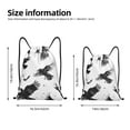 thumbnail image 2 of Fuzoiu Monochrome Flying Ravens Print Drawstring Backpack for Gym, Travel, Yoga,Sports Sackpack String Bag for Women Men-Small, 2 of 6