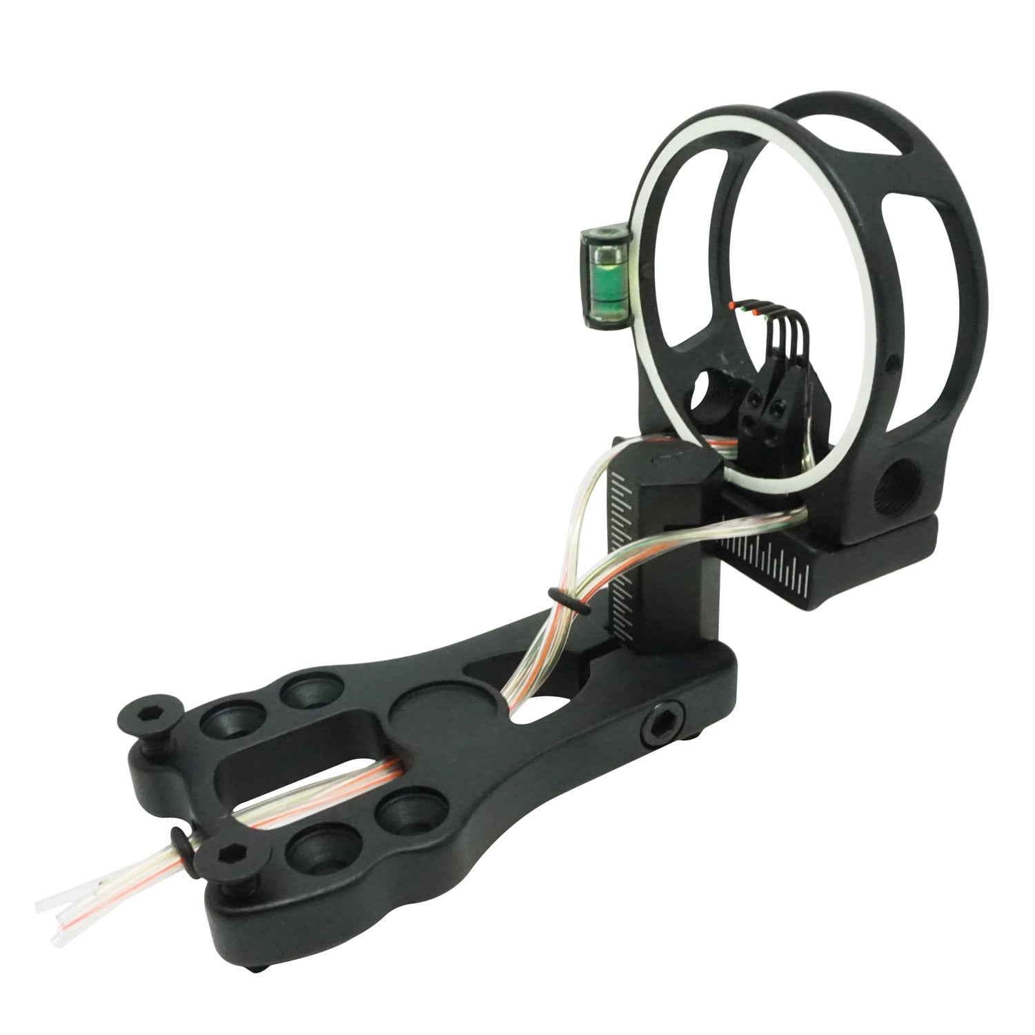 5 pin Fiber Optic 0.019" Compound Bow Sight w/ Light Micro Adjustable black New 