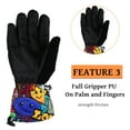 thumbnail image 4 of Womens Snow Gloves Ladies Waterproof Touchscreen Cold Weather Warm Winter Thermal Ski Gloves, 4 of 8