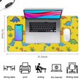 thumbnail image 5 of Long Mouse Pads for Desk,Yellow Dinosaur Plant Pattern Desk Mats on Top Of Desks, Desk Mouse Pad Extra Large with 3mm Non-Slip Base and Stitched Edge for Gaming,Office,Work,Home 31.5"x15.7", 5 of 6