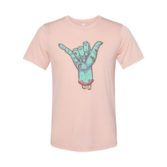 "HANG LOOSE, ZOMBIE Apparel, Vintage T SHIRT, Sublimation T, RetroTEE, Peach, LARGE"