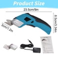 thumbnail image 3 of Cordless Scissors with 2 Rechargeable Powerful Shears Cutting Tool for Fabric Cardboard Carpet Leathe r with Charger, 3 of 5