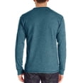 thumbnail image 4 of Pompotops Chemise à Manches Longues pour Hommes, Basique, Couleur Unie, Col Rond, en Solde, 4 of 5