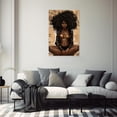 thumbnail image 3 of ZHONGYUTONG African American Canvas Afro Black Woman Wall Art African Picture Black Girl Painting Print for Bedroom Decor Framed (12.00" x 18.00"), 3 of 5