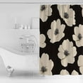 thumbnail image 4 of 72x78 Inch Shower Curtain Beige Elegant Floral Bathroom Decor Waterproof Fabric Bathtub Bath Curtains Decorative Farmhouse Vintage Flowers Extra Long Shower Curtain Set with Hooks, 4 of 6