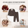thumbnail image 7 of Gukieu Bulldog with Sunglasses Print Women's Long Sleeve Pajama Set, Button Top Elastic Pocket Pajama Pants Two Piece Set Home Wear-Medium, 7 of 7