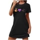 thumbnail image 2 of Camisón corto de talla grande para mujer, camisón de manga corta con estampado de pecho a la moda, camisón para mujer, 2 of 5