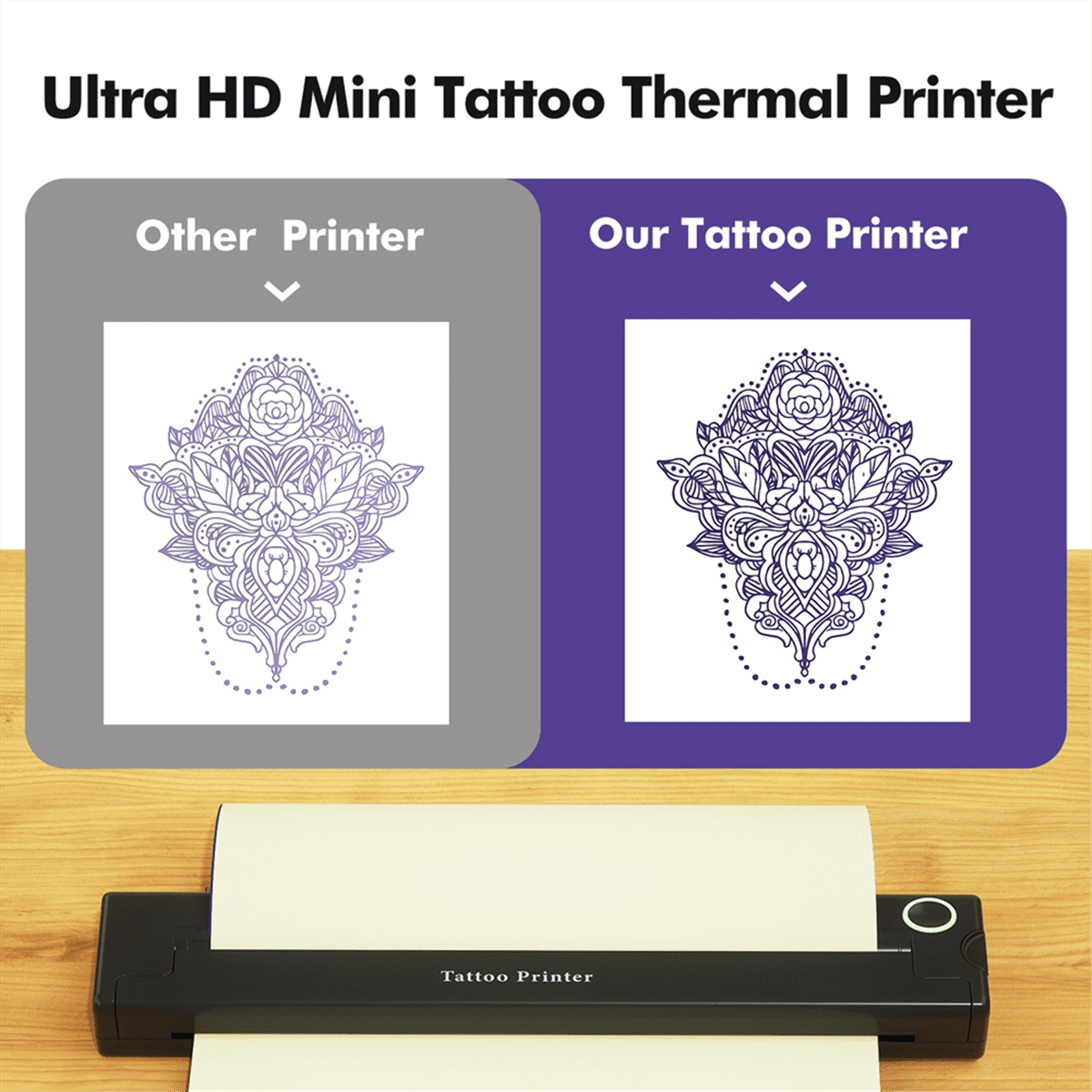 A4 Portable Printer Wireless Thermal Bluetooth Tattoos Printer Mini Thermal Printer A4 Paper Photo Printer