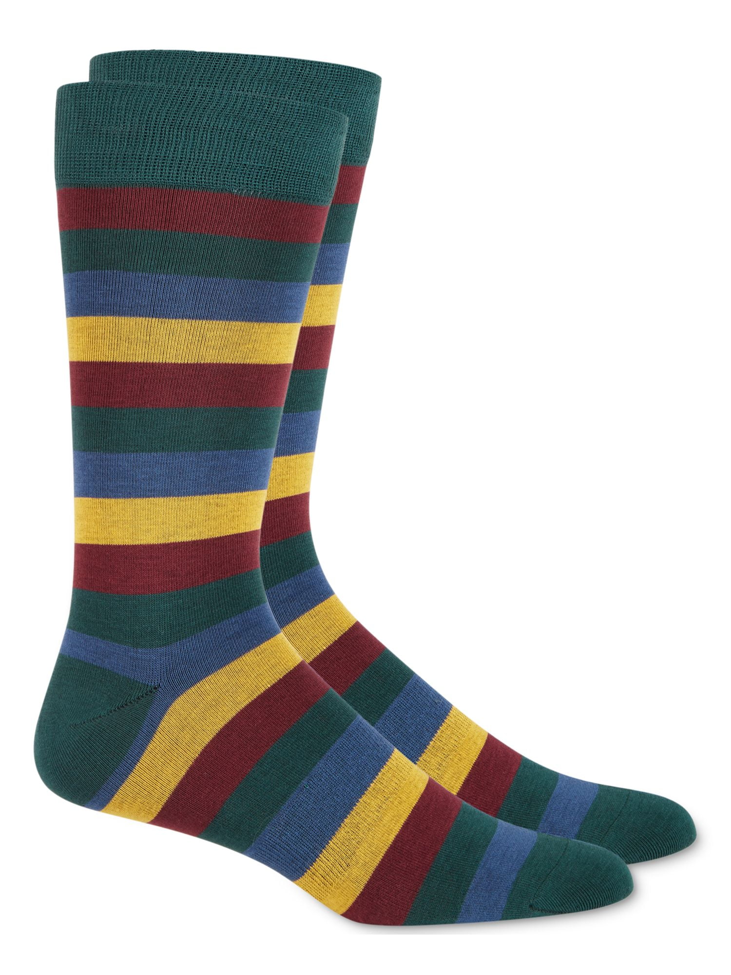 BAR III Mens Maroon Striped Ribbed Dress Crew Socks 7-12 - Walmart.com