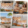 thumbnail image 5 of Fall Orange Pumpkins Outdoor Waterproof Pillow Covers, Thanksgiving Maple Leaf Wood Grain Decorative Square Throw Pillowcase Sofa Cushion Sham for Patio/Couch/Chair, 24"x24" 2 Pack, 5 of 8